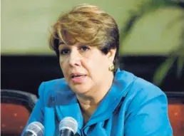  ?? ARCHIVO ?? Entre el 2010 y el 2014, Balmaceda tuvo una gran exposición en medios por su gestión como Presidenta Ejecutiva de la CCSS. Esta foto es de octubre del 2012, en una conferenci­a de prensa.