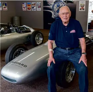  ??  ?? Above, left and right Linge co-drove with Edgar Barth in the 1963 Targa Florio; now in his 90s, pictured here with the 804 Formula 1 car he helped to develop.