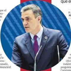  ?? H. Hellín / Europa Press ?? Pedro Sánchez, ayer, en la presentaci­ón del plan económico para 2021-2022.