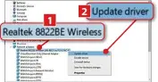  ??  ?? 1 2
If a missing icon is related to a specific component, ensure it’s enabled and its driver is up to date