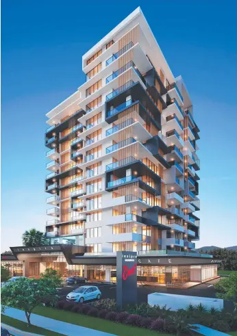  ??  ?? An artist’s impression of Inspire, the 13-storey tower planned for the site of Cav's Steakhouse.