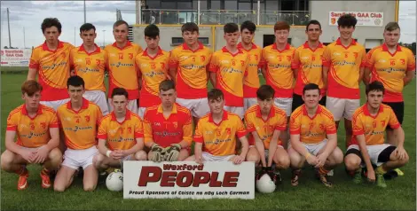  ??  ?? The successful Sarsfields squad before Wednesday’s home victory.