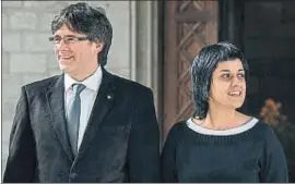  ?? LAURA GUERRERO / ARCHIVO ?? El president Puigdemont y la cupera Anna Gabriel