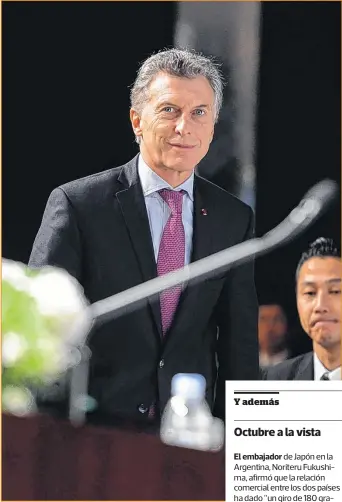  ?? TÉLAM ?? Macri finalizará hoy su recorrida de nueve días por Asia.