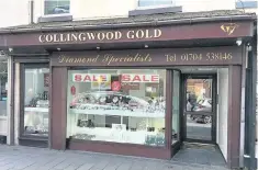  ??  ?? Collingwoo­d Gold in Tulketh Street, where Warren Debnam used a BB gun in his failed hold-up