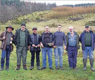  ??  ?? From left to right: Willie McDermott, Ted Blakeway, Donnie McPhail, Ronald Jenkins, Archie McBride, Charlie Routenberg and Alan Brown.