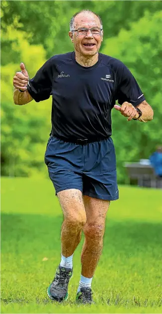  ?? PHOTO: JASON DORDAY/FAIRFAX NZ ?? Geoffrey Jackson is still a keen runner at 86.
