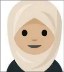  ??  ?? Aquesta serà una de les versions de la nova emoticona de la noia amb hijab. L’aparença pot variar en funció de la plataforma en la qual s’utilitzi, així com el color de la pell, que serà a elecció de l’usuari