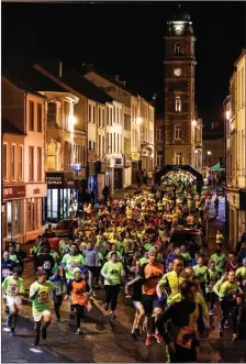  ?? ?? Runners make their way through the streets of Enniskille­n during a previous Spooktacul­ar race.