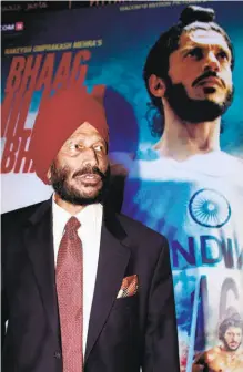  ?? AFP ?? Successful biopic: In the Hindi movie, Bhaag Milkha Bhaag, based on former Indian athlete Milkha Singh’s life story, Farhan Akhtar portrayed the title role to perfection.