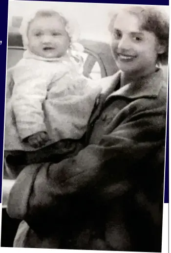  ??  ?? Maternal pride: Maryon as a baby in her mother’s arms