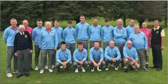  ??  ?? The Baltinglas­s Golf Club’s Barton Cup team who faced Tullamore Golf Club in the first leg of the final.