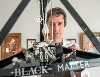  ?? BRADEN FASTIER/STUFF ?? Benjamin Black Goldsmiths jeweller and owner Benjamin Clark has been joined by Joel Fitzwell to help keep up with the demand for pieces from the new sister brand, Black Matter.