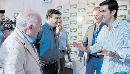  ?? JUAN JOSÉ GARCÍA ?? Encuentro. Juan Manuel Urtubey, de Salta, y Gustavo Bordet, de Entre Ríos, ayer en Expoagro.