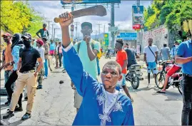  ?? EFE ?? Puerto Príncipe. Haitianos participan de una gran protesta este mes.