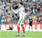  ??  ?? Gesture: Dele Alli insists he raised his finger to a team-mate, not the referee