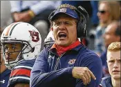  ??  ?? Auburn coach Gus Malzahn says, “It feels like 2013,” when the Tigers won en route to the SEC and national title games.