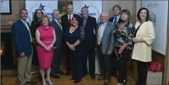  ??  ?? Ivan Yates pictured with members of the NEWKD at The Kerryman Business Awards on Friday night at the Ballygarry House Hotel.