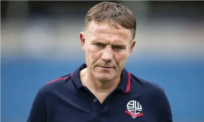  ??  ?? Phil Parkinson has had to field a team full of youngsters at Bolton this season. Photograph: Andrew Kearns/CameraSpor­t via Getty Images