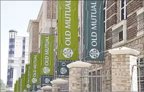  ?? ?? Old Mutual declared a final dividend of 49 cents a share after tax profit attributab­le to shareholde­rs rose 35 per cent to R7.07 billion.