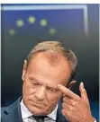  ?? FOTO: DPA ?? EU-Ratspräsid­ent Donald Tusk ist besorgt wegen des Brexits.