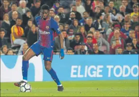  ?? FOTO: PEP MORATA ?? Tras un primer año accidentad­o Dembélé confía en no tener más lesiones