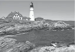  ?? ?? The Portland Head Light in Maine, built at the directive of George Washington and completed in 1791. Portland was the starting point for a 10-day cruise through New England and eastern Canada.