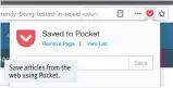  ??  ?? Save articles from the web using Pocket.