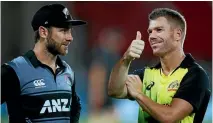  ?? GETTY IMAGES ?? Kane Williamson and David Warner after Friday night’s match.