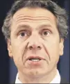  ??  ?? GOV. CUOMO. Dotting i’s, crossing t’s.