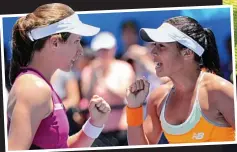  ?? GETTY IMAGES ?? Fab four: There will be an all-British doubles secondroun­d tie with Jocelyn Rae and Anna Smith facing Jo Konta and Heather Watson (above), who beat Gabriela Dabrowski and Alicja Rosolska