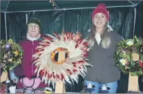  ?? (Pic: John Ahern) ?? Mother and daughter team, Siobhan and Jackie Clancy, who operated a stand at last Sunday’s Christmas market in Castlelyon­s.