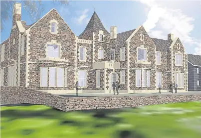  ??  ?? An artist’s impression of what the restored Seaview House will look like.