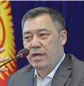  ?? (AFP) ?? Kyrgyzstan’s acting prime minister Sadyr Japarov