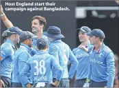  ??  ?? Host England start their campaign against Bangladesh.