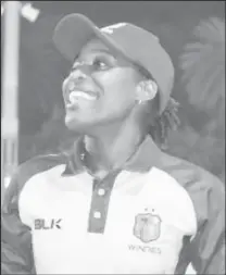  ??  ?? Batsman Britney Cooper … has been recalled to the Windies Women side for the upcoming T20 World Cup.