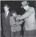  ??  ?? Left: Police lead away an arrested miner during the 1949 asbestos strike in Quebec. The bitter labour dispute is today considered a major turning point in that province’s Quiet Revolution.