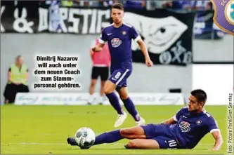  ??  ?? Dimitrij Nazarov will auch unter dem neuen Coach
zum Stammperso­nal gehören.