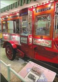  ?? ?? This 1914 Cretors popcorn wagon is one of several interestin­g cars on display at the Museum of Automobile­s.