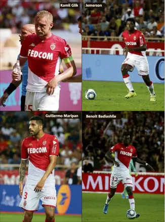  ??  ?? Kamil Glik Guillermo Maripan Jemerson Benoît Badiashile