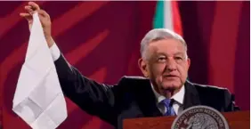  ?? ?? El presidente Andrés Manuel López Obrador reconoció que la oposición cuenta con los votos necesarios para bloquear su iniciativa.