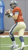  ?? Lake Fong/Post-Gazette ?? Jeff George Jr. was named Pitt’s backup quarterbac­k.