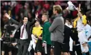  ?? Photograph: Martin Meissner/AP ?? Unai Emery (left) celebrates as Sevilla manager in May 2016 after winning the Europa League final against Liverpool.