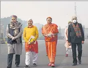  ?? AJAY AGGARWAL /HT PHOTO ?? The VHP delegation who met President Ram Nath Kovind in New Delhi on Friday.