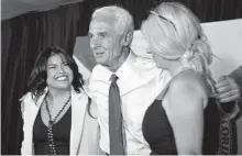  ?? Gaston De Cardenas/Associated Press ?? U.S. Rep. Charlie Crist announced Karla Hernández-Mats, left, as his running mate on Saturday.