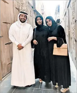  ?? FAMILY PHOTO ?? A blockade of Qatar requires all three children of Wafa Yazeedi, center, seen with two of her children, to leave the country for Bahrain. “Will I be able to visit them?” she asks.