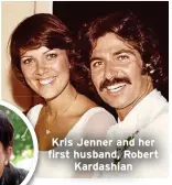  ?? ?? Kris Jenner and her first husband, Robert Kardashian