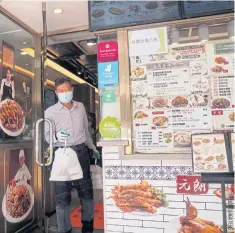  ??  ?? Takeaway food has boomed in Hong Kong since the Covid outbreak.