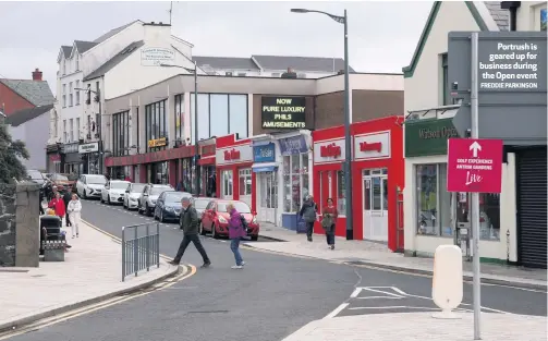  ?? FREDDIE PARKINSON ?? Portrush is geared up for business during the Open event