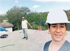  ?? GENTILEZA ?? EN OBRAS. Desde hace 13 años, Noelia trabaja a diario en obras de una amplia región.